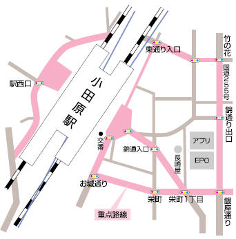 小田原警察署管内　地図