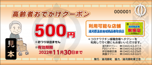 高齢者おでかけクーポン（11月30日まで）