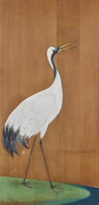 牛田雞村《鶴》1951年（部分）