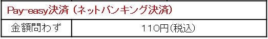 pay-easy決済（ネットバンキング決済）